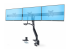 StarTech.com Crossbar Triple Monitor Desk Mount, VESA 75x75/100x100 - Höger vinkel