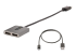 StarTech.com 2-Port DisplayPort MST Hub, Dual 4K 60Hz, DP to 2x DisplayPort Monitor Adapter, DP 1.4 Multi-Monitor Video Adapter w/ 1ft Built-in Cable, USB Powered, Windows Only - Vänster vinkel