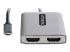 StarTech.com USB-C to Dual HDMI MST HUB, Dual HDMI 4K 60Hz, USB Type C Multi Monitor Adapter for Laptop w/ 1ft (30cm) cable, DP 1.4 Multi-Stream Transport Hub, USB Type C to 2x HDMI Ports - Närbild