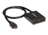StarTech.com 4K HDMI video-splitter med 2 portar – 1x2 HDMI-splitter – Strömförses via USB eller strömadapter – 4K 30 Hz - Höger vinkel