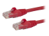 StarTech.com 100ft CAT6 Ethernet Cable, 10 Gigabit Snagless RJ45 650MHz 100W PoE Patch Cord, CAT 6 10GbE UTP Network Cable w/Strain Relief, Red, Fluke Tested/Wiring is UL Certified/TIA - Höger vinkel