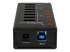 StarTech.com USB 3.0-hubb med 4 portar plus 3 dedicerade USB-laddningsportar (2x 1A & 1x 2A) – väggmonterbart metallhölje - Tillbaka