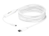 StarTech.com 9.8ft/3m USB C to DisplayPort 1.2 Cable 4K 60Hz, USB-C to DisplayPort Adapter Cable HBR2, USB Type-C DP Alt Mode to DP Monitor Video Cable, Compatible w/ Thunderbolt 3, White - Höger vinkel