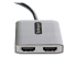 StarTech.com USB-C to Dual HDMI MST HUB, Dual HDMI 4K 60Hz, USB Type C Multi Monitor Adapter for Laptop w/ 1ft (30cm) cable, DP 1.4 Multi-Stream Transport Hub, USB Type C to 2x HDMI Ports - Närbild