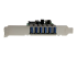 StarTech.com PCI Express USB 3.0-kort med 7 portar - Vänster sida