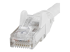 StarTech.com 75ft CAT6 Ethernet Cable, 10 Gigabit Snagless RJ45 650MHz 100W PoE Patch Cord, CAT 6 10GbE UTP Network Cable w/Strain Relief, White, Fluke Tested/Wiring is UL Certified/TIA - Närbild