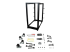 StarTech.com 25U-serverrack med öppen ram - Framsidan