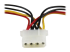 StarTech.com LP4 to SATA Power Cable Adapter with Floppy Power (LP4SATAFMD) - Närbild