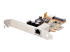 StarTech.com 1 Port 2.5Gbps PoE Network Card, PCIe Ethernet Card w/RJ45 Port, 30W 802.3at PoE NIC for Desktops/Servers, Network PoE LAN Adapter w/Low-Profile Bracket Included - Vänster vinkel
