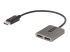 StarTech.com 2-Port DisplayPort MST Hub, Dual 4K 60Hz, DP to 2x DisplayPort Monitor Adapter, DP 1.4 Multi-Monitor Video Adapter w/ 1ft Built-in Cable, USB Powered, Windows Only - Höger vinkel