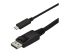 StarTech.com 9.8ft/3m USB C to DisplayPort 1.2 Cable 4K 60Hz, USB-C to DisplayPort Adapter Cable HBR2, USB Type-C DP Alt Mode to DP Monitor Video Cable, Compatible w/ Thunderbolt 3, Black - Höger vinkel