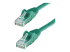 StarTech.com 75ft CAT6 Ethernet Cable, 10 Gigabit Snagless RJ45 650MHz 100W PoE Patch Cord, CAT 6 10GbE UTP Network Cable w/Strain Relief, Green, Fluke Tested/Wiring is UL Certified/TIA - Höger vinkel