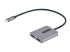 StarTech.com USB-C to Dual HDMI MST HUB, Dual HDMI 4K 60Hz, USB Type C Multi Monitor Adapter for Laptop w/ 1ft (30cm) cable, DP 1.4 Multi-Stream Transport Hub, USB Type C to 2x HDMI Ports - Höger vinkel