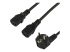 StarTech.com 2m (6ft) Computer Power Cord, 18AWG, EU Schuko to 2x C13 Power Cord, 10A 250V, Black Replacement AC Cord, TV/Monitor Power Cable, Schuko CEE 7/7 to IEC 60320 2x C13 Power Cord - Höger vinkel