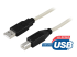 DELTACO - USB-kabel - USB (hane) till USB typ B (hane) - Höger vinkel